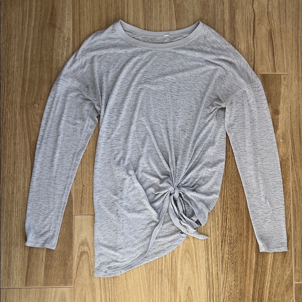 Lululemon Tie Your Practice Long Sleeve Top - Picture 2 of 6